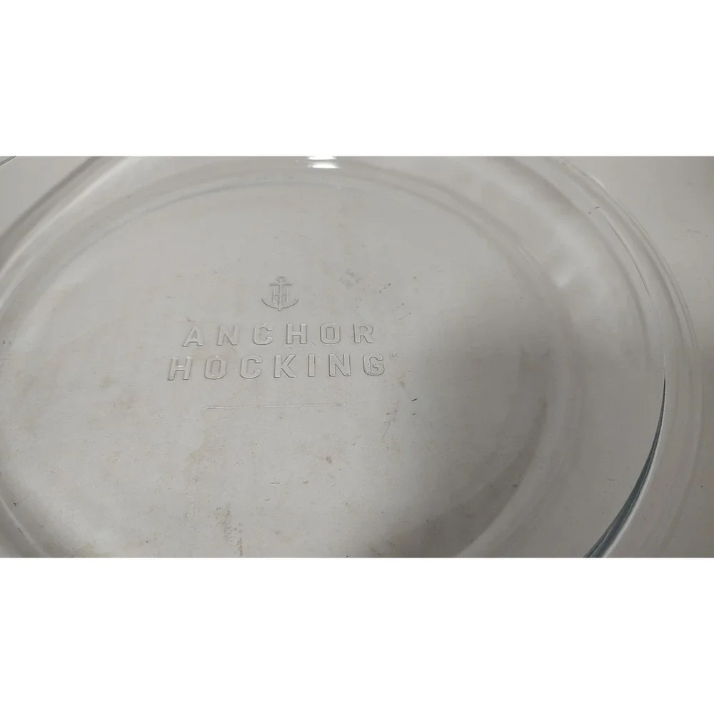 Anchor Hocking Glass Pie‎ Plate Dish Nine Inch .75 Quart Made In USA Vintage
